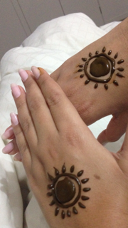 I applied heena on my left hand & PK applied same on my right hand in the morning at 4.00 AM.